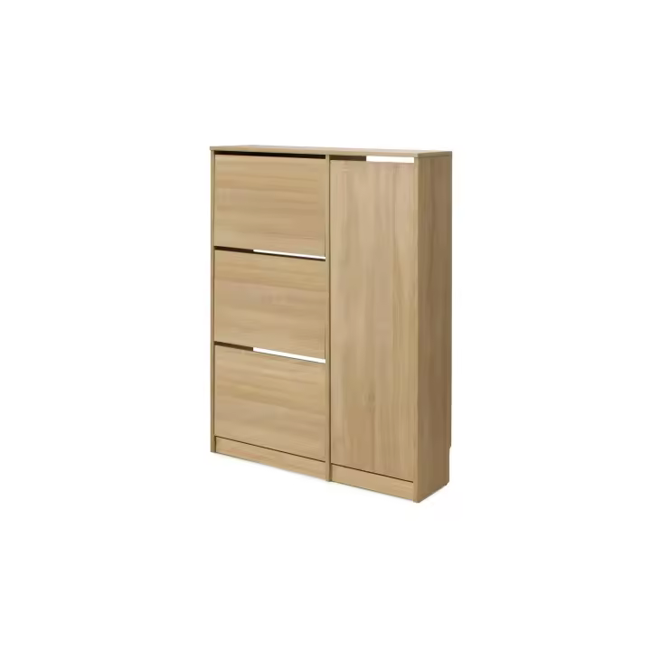 Mueble Zapatero Serie Tigris 55ab Topkit Armario con 3 Puertas abatibles + 1 Vertical con Medidas 123x89x25 - 1