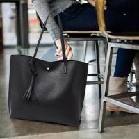 Bolso de mano para mujer, bolso de mano negro para mujer, bolsos para mujer de cuero suave, gran capacidad, impermeable - details 2