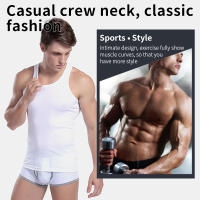 Chaleco Sin Mangas De Algodón Para Hombres 5-Piezas Talla Grande Estilo Europeo Y Americano Fitness Simple Y Sencillo - details 4
