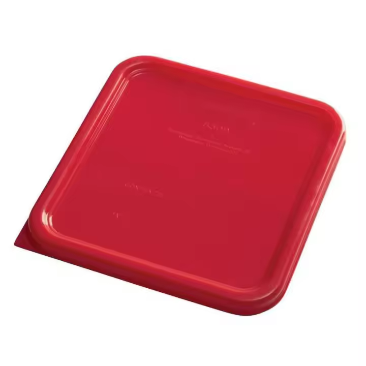 Cubo de Basura Rubbermaid Tapa Cuadrada Pequeña Roja - Compacto y Fácil de Usar - 1