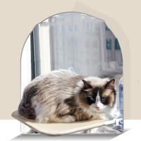 Nido De Gato Colgante Nuevo Con Succión Super Para Dormir Y Tomar El Sol Cama De Cristal Ventana Marco De Escalada Desmontable - details 1