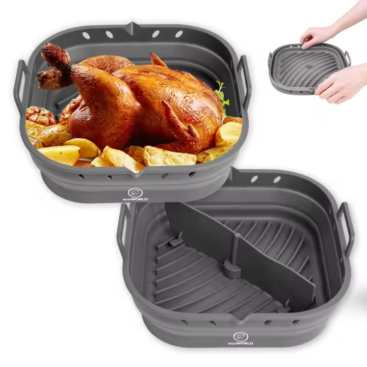 Paquete de 2 Moldes de Silicona para Fritura de Aire 22cm - 1