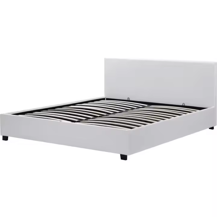 Cama en PVC "Carla" - 160 x 200 cm - Blanco - 1