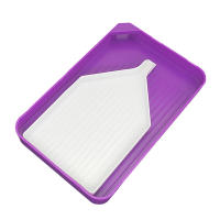 Tazón De Diamantes Para Pintura Grande Capacidad DIY Mosaico Artesanías 5D Herramienta De Plástico Morado Para Manualidades - details 0