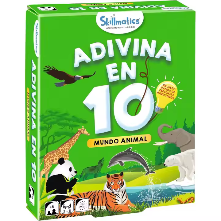 Lúdilo - ¡Adivina En 10! Mundo Animal | Juegos De Mesa Niños 6 Años O Más | Juegos De Viaje Y Educativos | Juego Cartas Niños Y Adultos - 1
