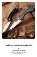 Cuchillo Plegable De Titanio Ligero En Llavero Para Caza Pesca Y Camping Ideal Regalo EDC Para Hombres Con Hoja De Acero Inoxidable - details 4
