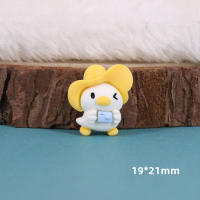 10pcs Pato Cartoon Mini Resina Adornos De Espalda Planos Cabochón Encantos Para Scrapbook Accesorios De Joyería Para Niñas - details 7
