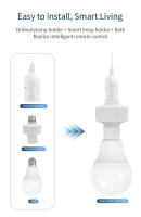 Interruptor Inalámbrico RF433MHz Para Lámpara E27 Con Kit De Control Remoto Y Montaje En Pared AC85-265V 1/2/3 Ganchos - details 4