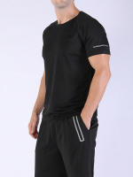 Camiseta Deportiva Para Hombres Secado Rápido Transpirable Suéter Casual Cuello Redondo Manga Corta Adecuada Para Gimnasio Y Correr Al Aire Libre - details 12