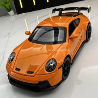Coche De Simulación 911 GT3 En Escala 1/32 Con Sonido Y Luz Coche Deportivo De Metal Diecast Regalo Para Niños Colección Modelo De Automóvil - details 8