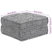 Puf Modular vidaXL Gris Claro 70x70x36 Tela - details 7