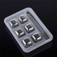 Juego De Cubos De Acero Inoxidable Reutilizable Para Enfriamiento De Vino Y Whiskey Herramienta De Barra Para Fiestas Eco-amigable Y De Alta Calidad - details 9