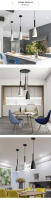 Lámpara Colgante Moderna Nórdica Multicolor Minimalista Para Cocina Comedor Dormitorio Bombilla Edison E27 Incluida No Dimmable Material Aluminio - details 1