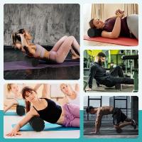Roller De Masaje De Espuma Para Fitness 33cm Alto Densidad EPP Terapia Muscular Pilates Ejercicios De Gimnasio Uso Doméstico Negro - details 3