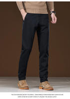 Pantalones Casuales Para Hombre 97% Algodón Negro Caqui Gris Azul Estilo Slim Recto Cierre De Cremallera Moda Pantalones Largos - details 11