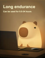 Lámpara Nocturna Para Niños De Silicona Capybara Cartoon USB Recargable Con Temporizador Y Regulación De Brillo Luces De Noche Decorativas Para Habitación - details 2