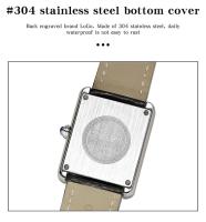 Reloj Deportivo Casual SANDA 1108 Para Hombres Y Mujeres Resistente Al Agua Y Al Desgaste Con Dial Cuadrado De Cuero Legítimo Reloj De Cuarzo De Lujo Para Parejas - details 17