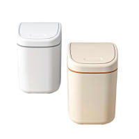 Small Mini Papelera De Escritorio Plástica Con Cubierta De Agitar Para El Hogar Y La Oficina Bins De Basura Doméstica Y Limpieza - details 8