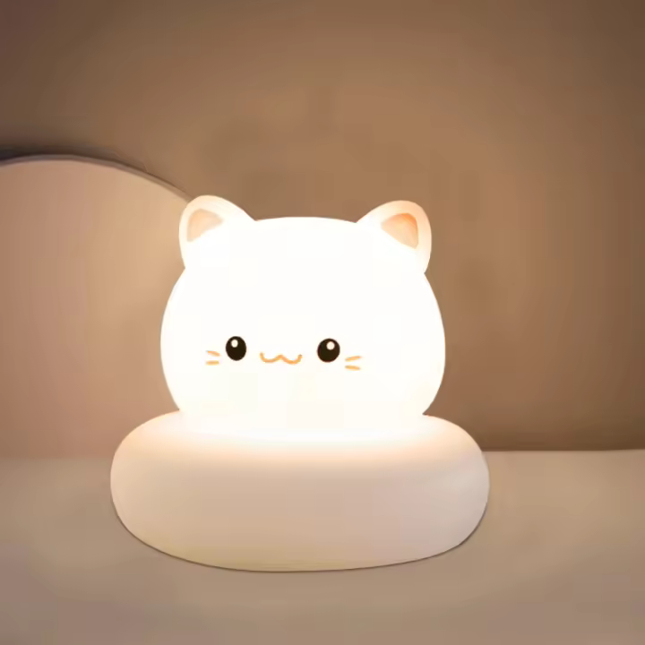 Lámpara De Noche Animal Bonita Para Bebé Con 3 Niveles De Iluminación Ajustable USB Recargable Para Amamantamiento Y Dormitorio - 1