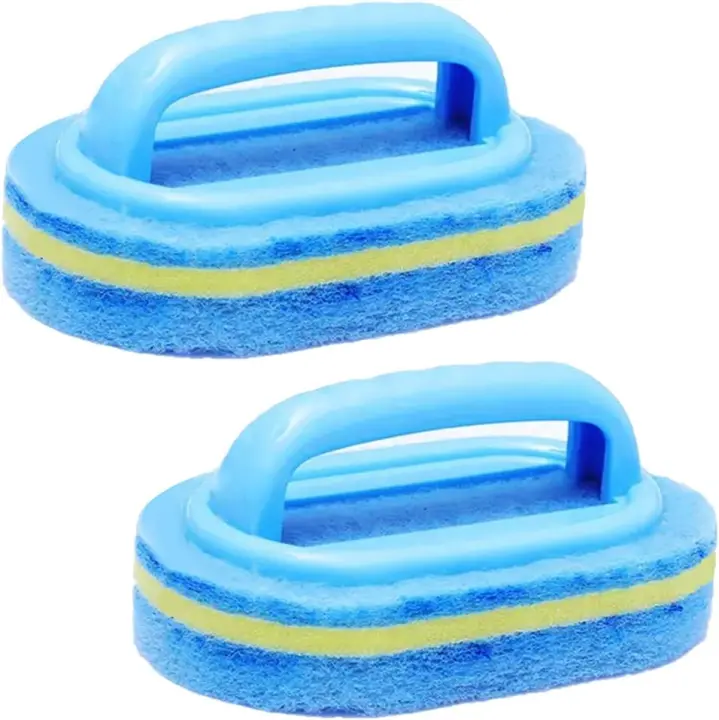 cepillos de limpieza, esponja de limpieza de baño, esponja de limpieza para cocina, bañera, inodoro, pared, suelo, azulejos, cepillo para fregar con mango - 1