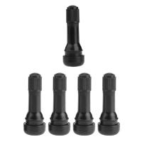 VODOOL 1pc/ 4pcs Tubo De Goma Sin Pinza Para Ruedas De Coche Valvulas De Neumáticos Con Cubiertas Antipolvo Accesorios De Coche Negro TR438 - details 0