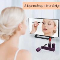 Reloj De Despertar Digital LED Con Espejo Y Función De Snooze Encendido Por USB Para Mesa Moderno Estilo Cuadrado Material Vidrio - details 2