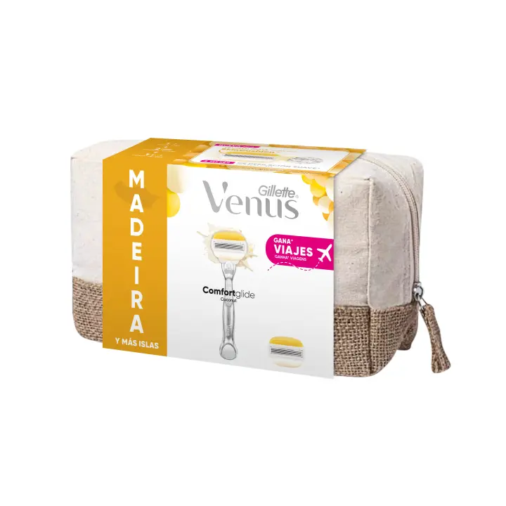 Gillette Venus Comfortglide Coco con Olay, maquinilla de mujer, 1 mango + 2 recambios - 1