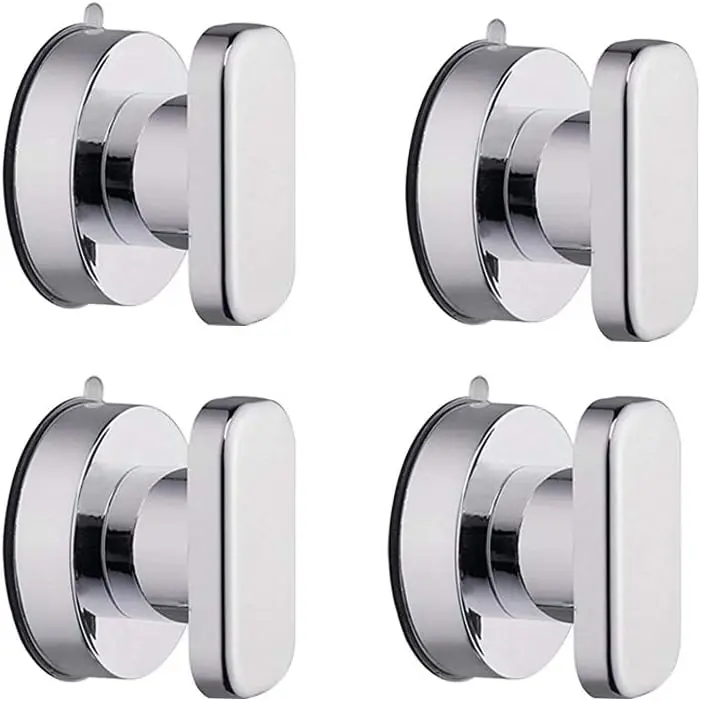 Ventosa fuerte Cajón Espejo Azulejo de vidrio Manijas de pared Inodoro Baño Puerta de vidrio Tirador DE LA MANIJA Adsorbente y perillas (4 piezas) - 1