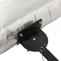 vidaXL Pala de nieve manual con ruedas - details 4