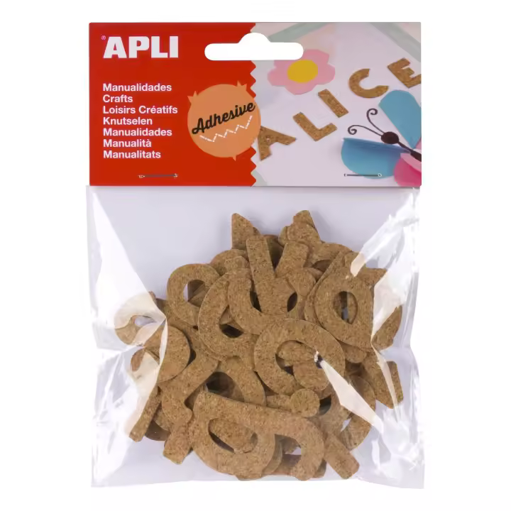 LETRAS APLI CORCHO ADHESIVAS 52UDS - 1