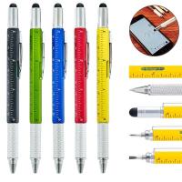 Bolígrafo Multifuncional 7 En 1 Con Herramienta Portátil Medidor Regla Técnica Destornillador Stylus Para Pantalla Táctil Nivel Espiritu - details 0