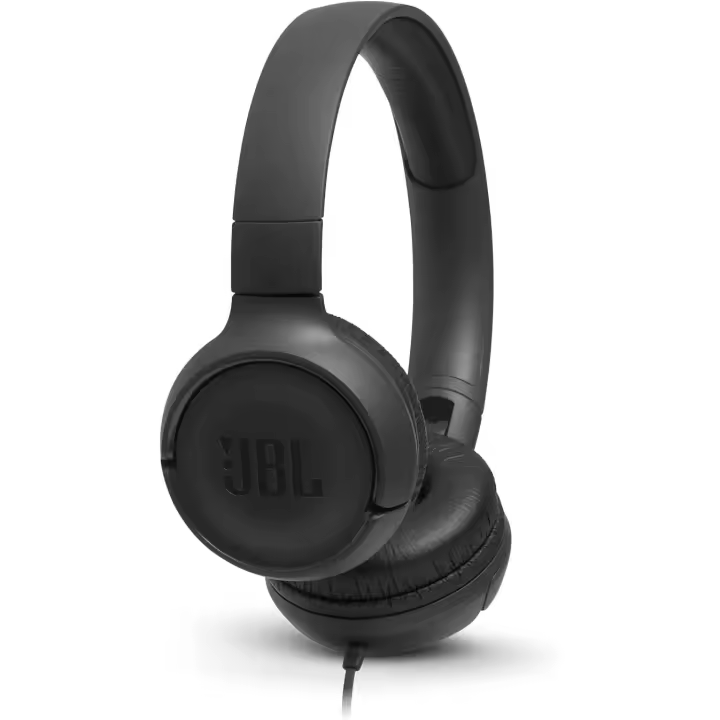JBL Tune 500 - Auriculares supraaurales de cable y control remoto de un solo botón, micrófono incluido, asistente de voz, negro - 1