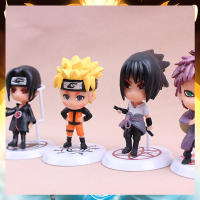 Lote De 6 Figuras Mini De Naruto 7-8cm Sasuke Gaara Uchiha Madara Estilo Doble Base De Personalidad Para Coleccionistas - details 0
