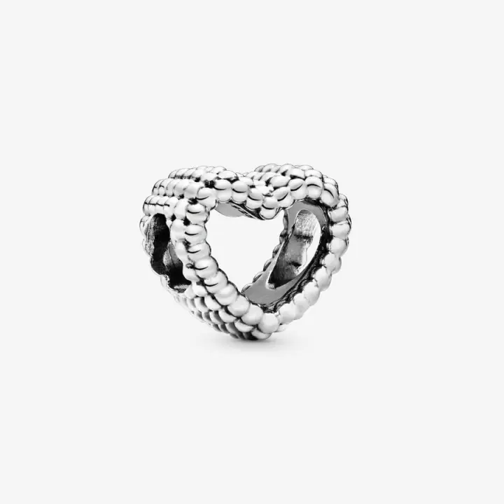 Charm Pandora en plata de ley Corazón Moldeado - 1
