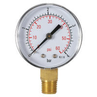 Medidor De Presión De Agua Para Filtro De Piscina 0~60psi 0~4bar Manómetro Hidráulico Con Tapa De Acero Inoxidable Y Escala Gruesa 1/4" NPT - details 3