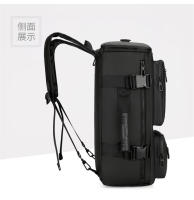 Mochila multifuncional, bolso de hombro para hombre, bolso de cuero para computadora portátil, bolso escolar para estudiantes, estilo universitario, color negro - details 24