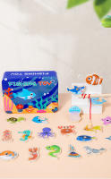 Juguetes De Pesca Magnéticos De Madera Montessori Para Niños Juego Educativo De Vida Marina Interactivo Para Padres Y Niños Aprendizaje Temprano - details 15