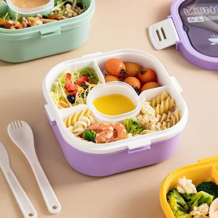 Villa Bento Bolsa de Almuerzo Impermeable con Juego de Utensilios Incrustados - 1