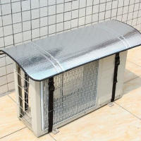 Cubierta Para Aire Acondicionado Exterior Impermeable Y Resistente Al Sol Con Banda Elástica Y Anillo De Elevación Material De Aluminio Envolvente Protector - details 3