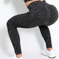 Pantalones De Yoga De Cintura Alta En Estampado De Leopardo Levantamiento Glúteo Sin Costuras Para Running Y Fitness Para Mujer - details 1