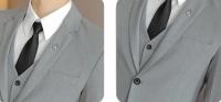 Traje De Tres Piezas Para Hombre De Color Sólido Tendencia Business Con Chaleco Y Pantalones Alta Calidad Conjunto De Moda Para Bodas O Eventos Formales - details 15