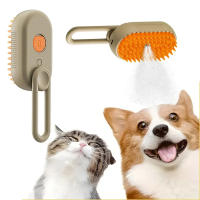 Cepillo De Aseo Eléctrico Para Perros Y Gatos 3 En 1 Con Vapor Para Masaje Y Eliminación De Enredos Y Pelo Suelto Cepillo De Peluquería Para Mascotas - details 0