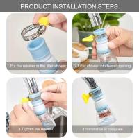Ter Purificador, Cabezal de Grifo de Cocina Móvil Rociador de Grifo de fregadero giratorio 360, Adaptador de filtro de Boquilla de Grifo difusor de aire de Grifo de Ahorro de Agua giratorio, - details 3