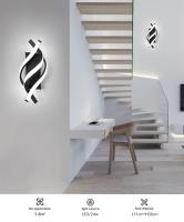 Lámpara De Pared LED Moderna Para Decoración De Hogar Y Habitaciones Iluminación Blanca Y Negra Para Sala De Estar Y Dormitorio - details 4