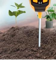 Medidor digital de pH/humedad del suelo/TEMPERATURE de las plantas/intensidad de la Luz solar/humedad Ambiental/salinidad del suelo, Pantalla LED, adaptado para Jardín, césped, cuidado de Plantas, granjas y plantas de Interior y exterior. - details 1