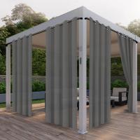 2PCS Cortinas De Exterior Impermeables Y Resistentes Al Sol Con Guardia UV Y Ganchos Antirrosa Diseño Moderno Para Privacidad - details 13
