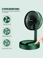 Ventilador Portátil De Piso Con Telescopicidad Y Recargable 3 Velocidades Silencioso Ajustable Altura USB 6 Pulgadas - details 0