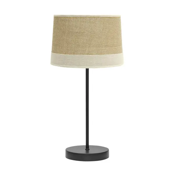 FABRILAMP Sobremesa Tietar 44x22x22 Cm Saco/Beis Pantalla Tejido Lino Rayado - 1