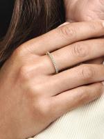 Pandora - Anillo de Banda brilliant-Baño de Oro de 14K - details 1