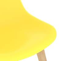 vidaXL Sillas de comedor 6 unidades plástico amarillo - details 5